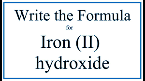 the formula for iron ii hydroxide