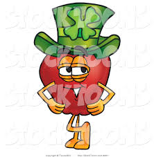 No download, no surveys and only instant premium streaming of cartoons. Stock Cartoon Of A Smiling Red Apple Character Mascot Wearing A Green Paddy S Day Hat With A Four Leaf Clover On It By Toons4biz 5857