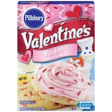Whether you choose the hearts shape sugar cookie dough or the heart shape cutout sugar cookie dough, these cookies can be your love on a plate. Pillsbury Valentine S Funfetti Sugar Cookie Mix 17 5 Oz Walmart Com Walmart Com