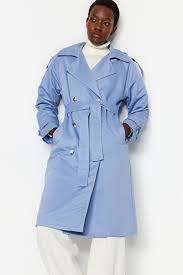 Koton Blue Women Trench Coats Styles