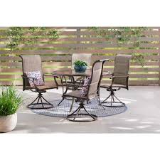 5 piece steel outdoor patio dining set