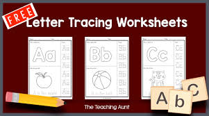 Printable tracing letters for preschool. Letters Tracing Worksheets The Teaching Aunt