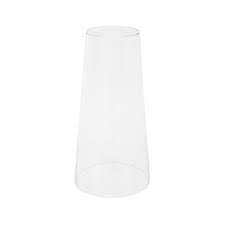 Tall Cone Clear Glass Lamp Shade 17 5cm