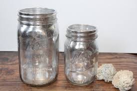 Antique Finish Mercury Glass Mason Jars