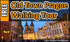 free prague walking tour map old town