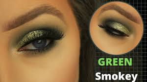 easy metallic green smokey eye for