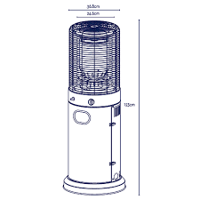 Charcoal Outdoor Area Gas Heater