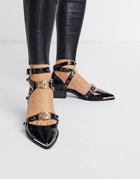 Today i'm bringing you a style guide for some asos design shoe's! Asos Design Morris Embellished Pointed Flat Shoes In Black Asos