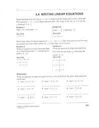 4 4 Writing Linear Equations