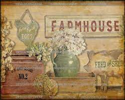 Primitive Country Kitchen Farmhouse Art