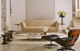 goetz sofa is right at home with eames