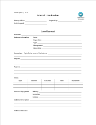 Loan Application Review Form Templates At