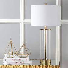 Collins 29 25 Glass Led Table Lamp Brass Gold Jonathan Y