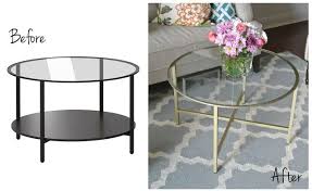 Make offer ikea liatorp coffee table used. Ikea Vittsjo Coffee Table Before And After Gold Spray Paint Metal Glass Round Diy Hack Kaffebord Bord Diy Diy Soffbord