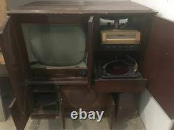 antique 1950 rca tv radio