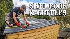 metal roof on the garden shed build