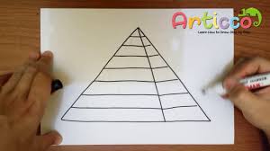 Great pyramids at giza print. How To Draw A Pyramid Step By Step Youtube