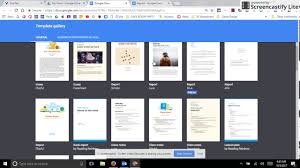 templates in google docs and creating