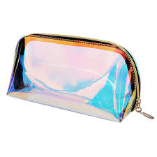 holographic makeup bag clear cosmetic