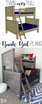 twin over full bunk bed bed plans pin