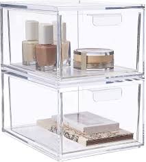 stackable cosmetic organizer drawers