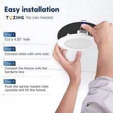 tozing ultra thin 4 in dimmable white