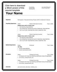 Free CV resume templates      to         Free CV Template dot Org Open Resume Templates        Cool Free Word Resume Templates Template    