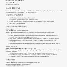 Scrum Master Cover Letter And Resume Examples