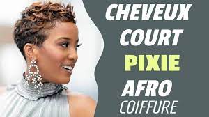 CHEVEUX COURT 2023 PIXIE AFRO - IDEE COIFFURE COUPE COURTE 2023 - YouTube