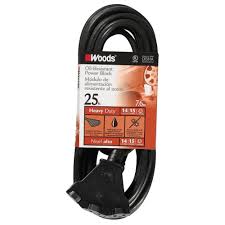 extension cord with power block