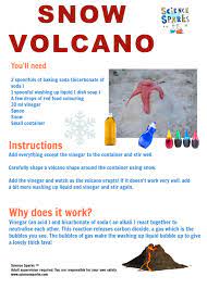 how to make a snow volcano winter