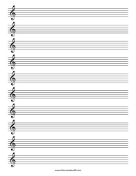 Printable Staff Paper In 2019 Free Sheet Music Blank