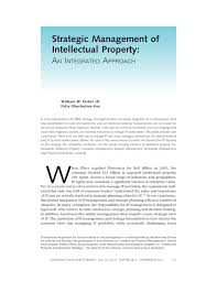 strategic management of intellectual