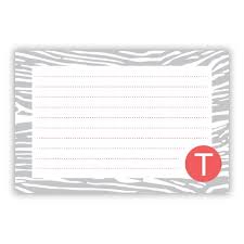 Varnish Personalized Double Sided Recipe Cards Set Of 24