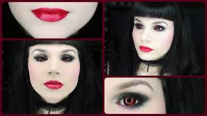 gothic doll makeup red you