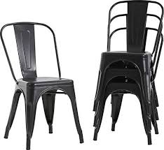 Fdw Metal Dining Chairs Set Of 4 Indoor