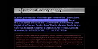 Nsa Report On Russian Hacking Of U S Election
