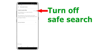 turn off google safe search on samsung