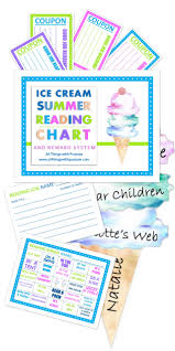 Ice Cream Summer Reading Chart Summer Fun Reading