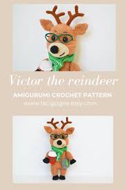 Simply make the antlers dark brown, and follow the alternate instructions for the nose. Victor The Reindeer Amigurumi Crochet Pattern Stuffed Etsy Crochet Patterns Crochet Amigurumi Handmade Crafts