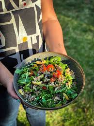tricolour quinoa salad with roast