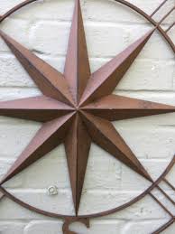 Rustic Large Metal Garden Compass Wall