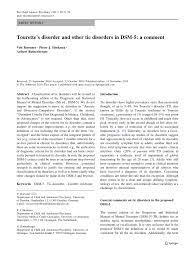 tic disorders in dsm 5