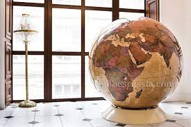 large antique floor globe