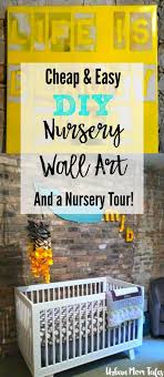 yellow nursery with easy diy wall art