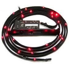 Nzxt Sleeved Internal Led Lighting Kit Red 3 3 Cb Led10 Rd