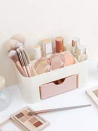 pink makeup organizer box