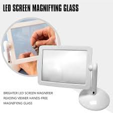 Brighter Led Screen Magnifier Reading Viewer Hands Free Magnifying Glass I3y1 192948107573 Ebay
