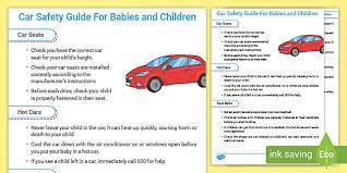 Car Safety For Babies And Children