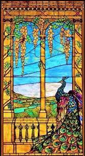 Peacock Tiffany Faux Stained Glass